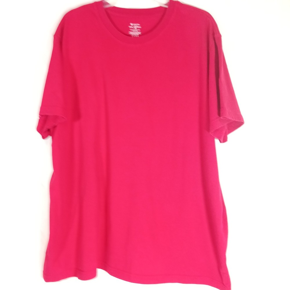 Member’s Mark Crewneck Tee Mens XXXL Red Excellent Pima Cotton Blend Short Slv