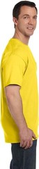 Hanes Beefy-T Unisex Pocket T-Shirt #5190 Crew Neck Short Sleeves Yellow Size XL