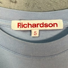 Richardson Light Blue Pocket T Shirt w/ Red Embroidered Logo & Crewneck Size 5