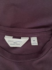 Seasalt Cornwall Midwatch T-Shirt Men’s M Purple Organic Nautical Graphic