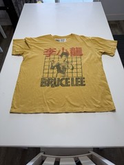 Bruce Lee Roots Of Fight T Shirt XXL 2XL 100% Cotton Yellow 146004