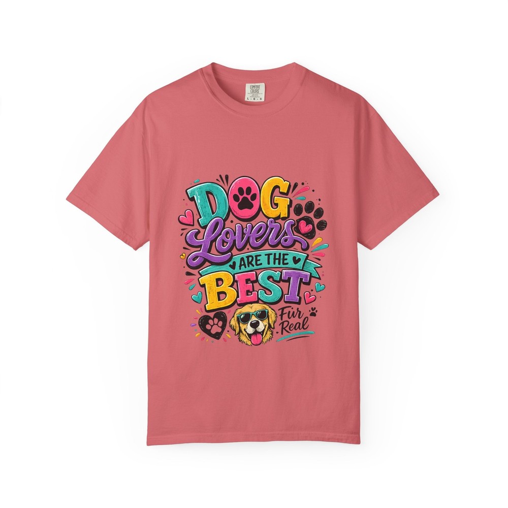 Dog Lovers Are The Best T-shirt | Colorful Paw Print Design