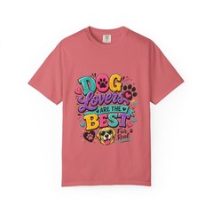 Dog Lovers Are The Best T-shirt | Colorful Paw Print Design