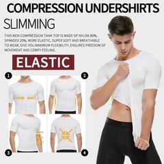Men Slimming Body Shaper Plus Size Tank Tops Compression Vest Posture Corrector