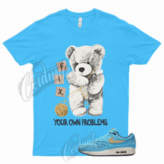 FIX T Shirt to Match Air Max 1 Corduroy Baltic Blue Sesame Gridiron Sail Dunk