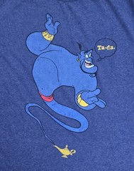 Disney Aladdin Mens Sz XL T-Shirt, Short Sleeve, Heavyweight, Heather Blue