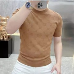 New Men Luxury Diamond Tiger Rhinestones Fashion T-Shirt High Quality 3 Colors