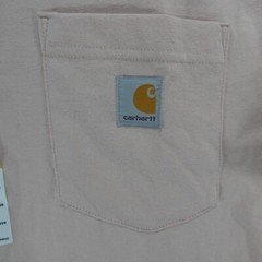 New Carhartt Mens Pink L Tall Loose Fit Heavyweight Single Pocket Cotton T Shirt