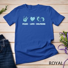 Peace Love Dolphins True Spirit Animal Ocean Lover Dolphin Tee Unisex T-shirt