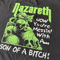 Vintage Nazareth World Tour 1999 T-Shirt Black Green XL Graphic Tee