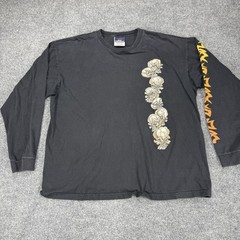 Vintage JNCO Jeans Shirt Mens 2XL Black Skull Long Sleeve Hit Made In USA Y2K