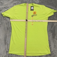 Ariat Rebar Shirt Men L Short Sleeve Shirt T Tee Hi Vis Green Double Sided NWT