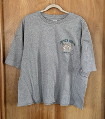 Asos Design Men’s Boxy Oversized T-Shirt Cherub Graphic Gray Size L NEW