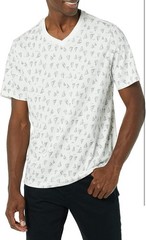 2 Pk. Sz. XS V-Neck Short-Sleeve T-Shirts, Nautical Navy Blue, White w/Sailboats