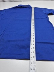 VTG J.J. Cochran Shirt Mens XL Blue Turtleneck Long Sleeve 100% Cotton Made USA