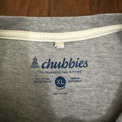 CHUBBIES Taco Tee Mens Sz XL Gray Graphic Print SS Cotton Blend Beach Weekend