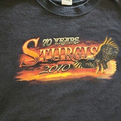 Anvil Size Large Sturgis 2010 Motorcycle Black Hills Rally Biker Tee T Shirt
