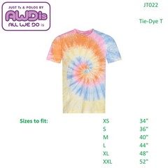 AWDis Just Ts & Polos Tiedye T-Shirt JT022 – 100% Ringspiun Cotton