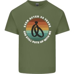 35 Year Wedding Anniversary 35th Marriage Mens Light Cotton T-Shirt