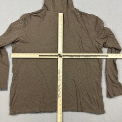 Vince Shirt Men Extra Large Brown Heather Pullover Hoodie Drawstring Pima XL