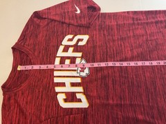 Nike NFL On Field Apparel Kansas City Chiefs Red Black heathered SS T shirt sz M