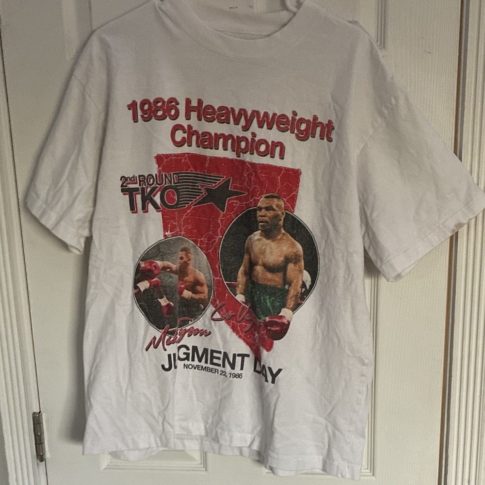 Mike Tyson 1986 Champion Graphic Crew Neck T-Shirt