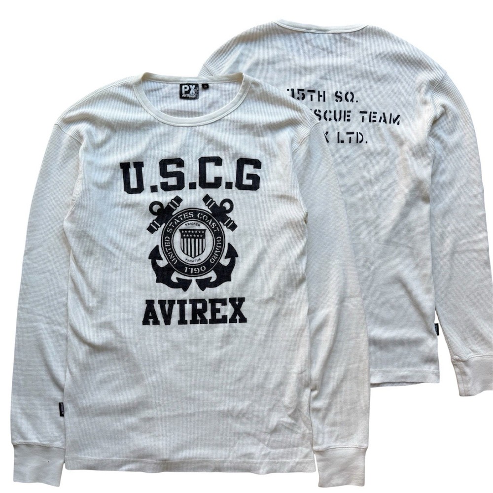 Avirex U.S.C.G. Waffle Knit Long Sleeve Shirt (XL)