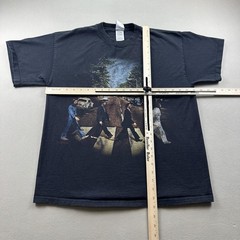 Vintage The Beatles Abbey Road T-Shirt Mens Medium Black Rock Band Apple 2008