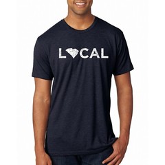 South Carolina Local – USA State Pride Canvas Triblend T Shirt – Vintage Navy