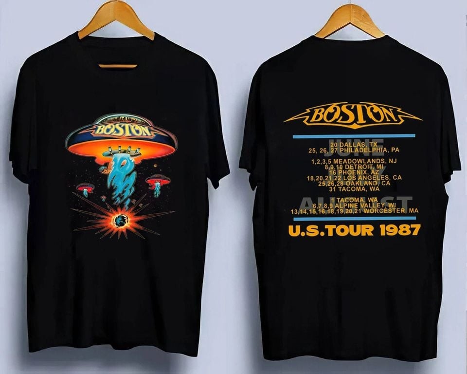 Boston Rock Band Concert Tour 1987 T-Shirt, Boston Tour Shirt, Boston Rock Band