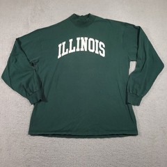 Vintage Soffe’s Choice Long Sleeve Shirt Mens 2XL Green Illinois Graphic Tee USA