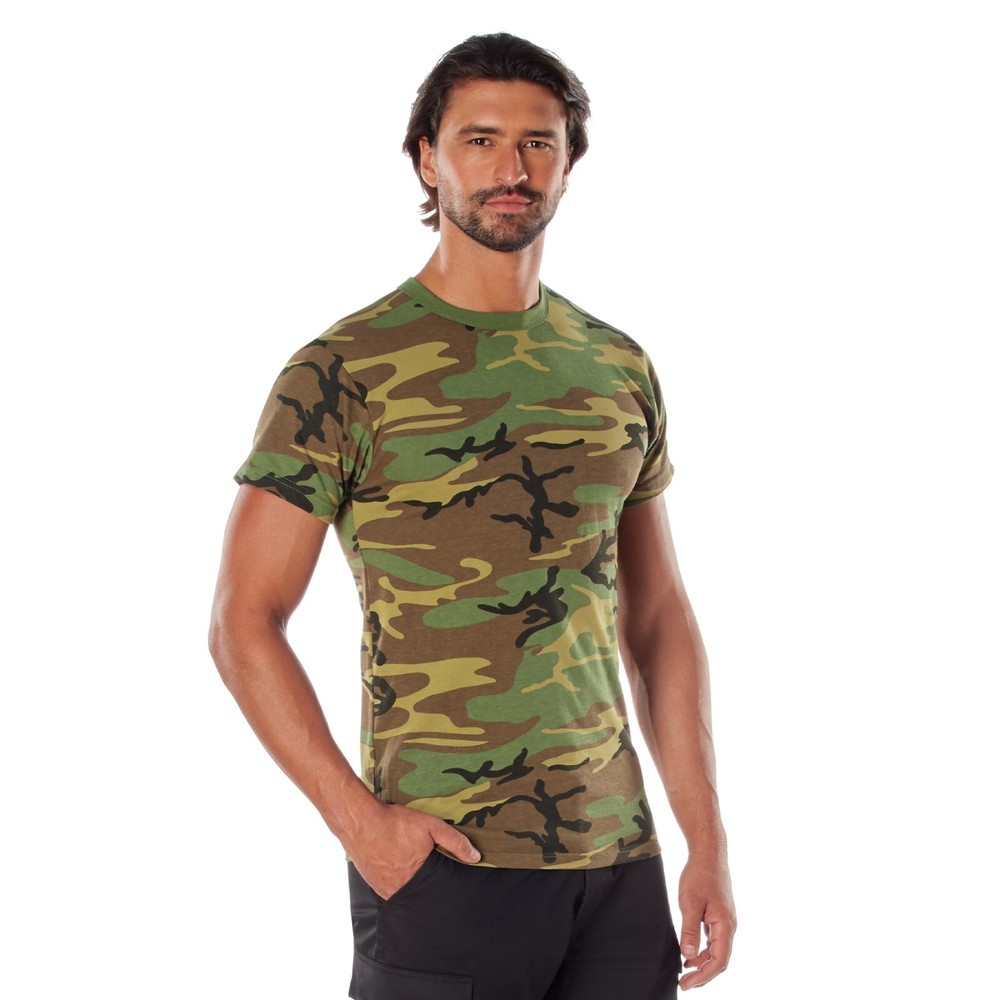 Men’s Rothco Heavyweight Short Sleeve Military Camo T-Shirt