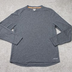 Omni-Wool Shirt‎ Mens 2XL XXL Gray Base Layer Wool Blend Poly Lined Long Sleeve