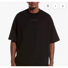 Essentials Fear Of God Cotton Logo Applique T-Shirt Black Size Medium