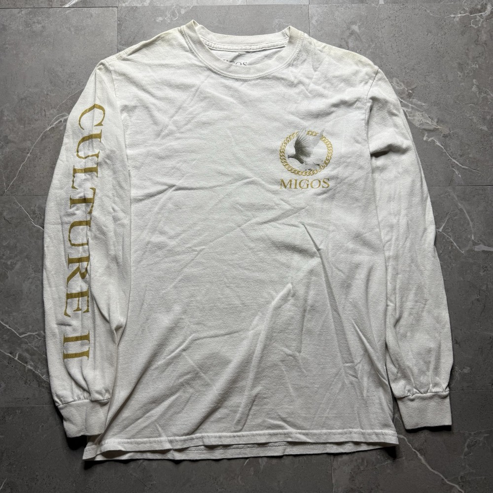 Migos Rap Group Culture 2 Album Long Sleeve Shirt Men’s Small Offset Takeoff