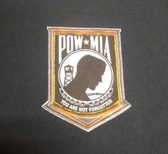 POW MIA T-Shirt Size L Vintage 90’s Dark Blue-see Description