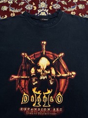 Vintage 2001 Diablo 2 Lord Of Destruction Expansion Set Promo Video Game Tee 00s