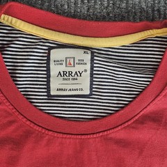Array Shirt Mens Extra Large Red Highway Gate Graphic T-Shirt Bicycle Cityscape