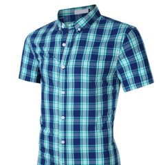 Mens Classic Leisure Outdoor Shirt Short Sleeved Comfort Summer Short Shirt