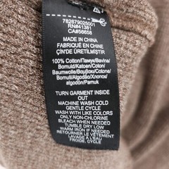 Double RL RRL Ralph Lauren Waffle Knit Long Sleeve Shirt Tee Brown Heather SMALL