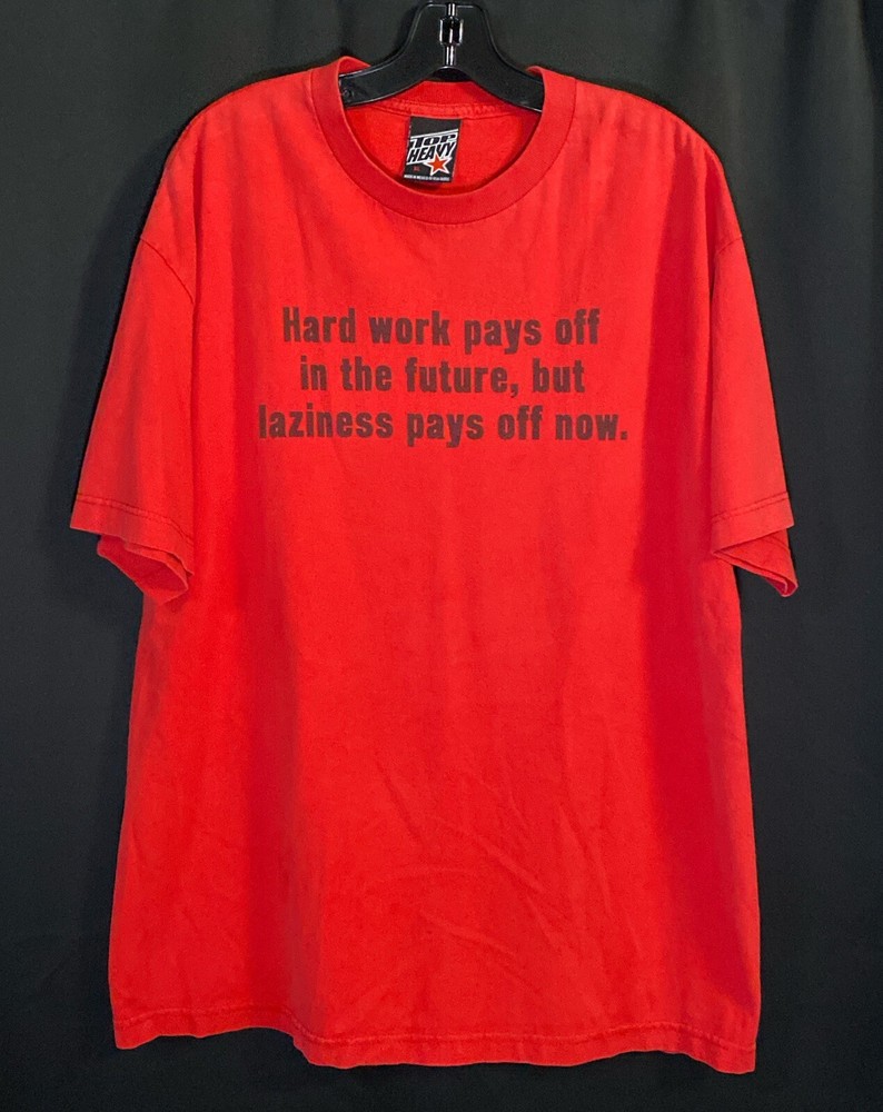 Vintage Top Heavy Mens Tshirt XL Spell Out Text Tee Y2K Grunge Skate Emo Goth