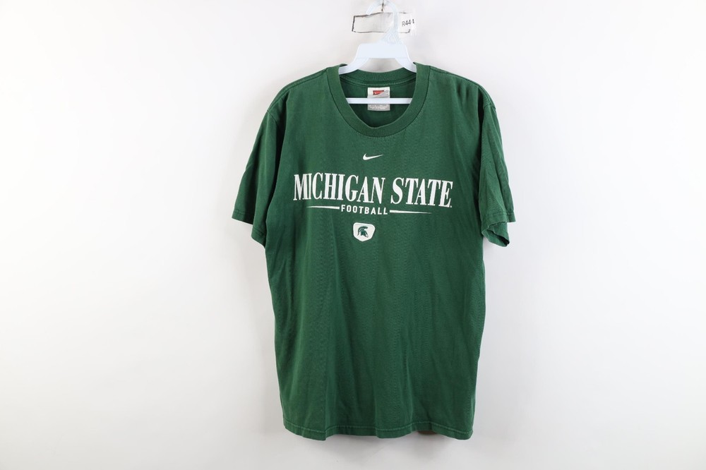 Vtg Nike Men S Travis Scott Mini Swoosh Michigan State University Football Shirt