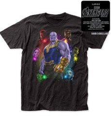 Licensed Avengers Infinity War T-Shirt Thanos with Stones/Heroes size XL