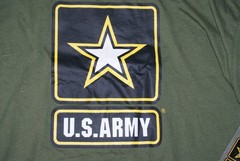 US Army Star Long Sleeve T-Shirt-Green- Liteweight- Adult XL- NEW