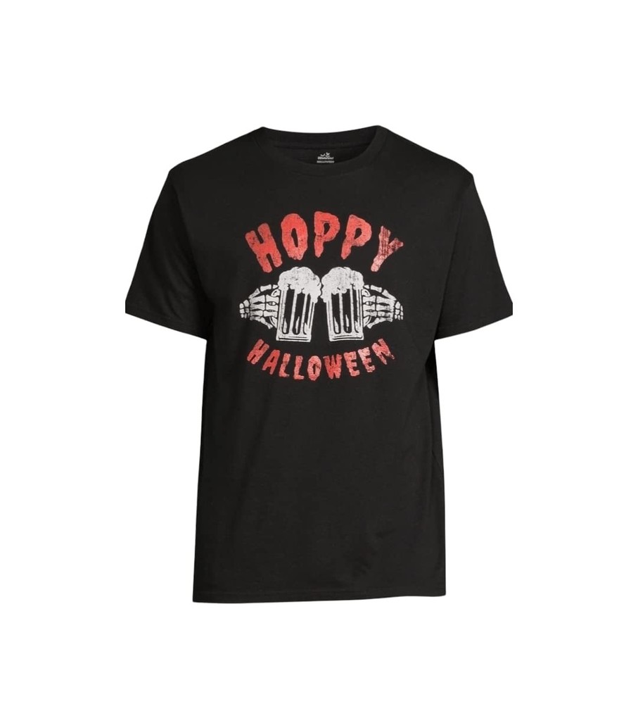 Way to Celebrate Men’s & Big Men’s Hoppy Halloween Graphic Tee Small