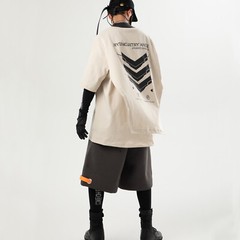 MFCT Cyberpunk Printed Streetwear Elbow Sleeve Techwear Graphic Tees Men