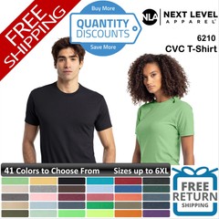 🔥 Next Level Men Cvc T-shirt Fabric Laundered Ring-spun Blend Up To 6XL 6210b