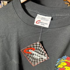 Vintage 90s Deadstock Jeff Gordon NASCAR Tee Shirt Black AOP Racing Shirt Men XL