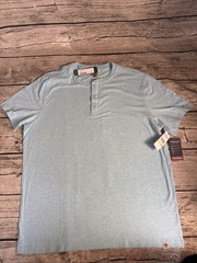Flag And Anthem Henley Men’s Shirt Medium Essential Stretch Madeflex UPF Stretch
