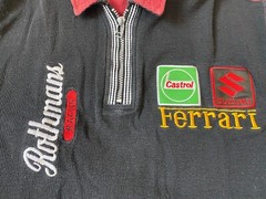 VTG Rothmans Racing Polo Style Knit Shirt Formula 1 F1 Ferrari Castrol Suzuki